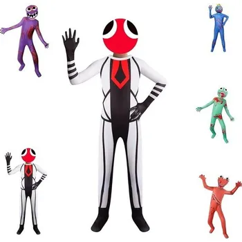 Karnevalový kostým Duhový kostým pro děti, strašidelný duhový kostým, kreslený monstrum, cosplay kostým, dětské