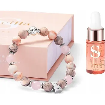 Náramek SCILLA ROSE Dámský náramek Lávový kámen S esenciálním olejem pro aromaterapii