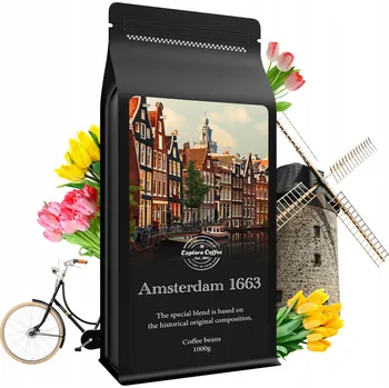 Káva Káva zrnková Arabica Exploro Coffee AMSTERDAM BLACK LABEL 1000 g
