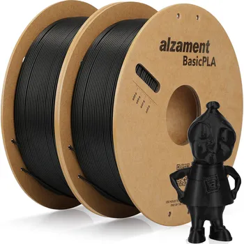 Filament Alzament Basic PLA Dualpack 2x1kg Black ALZMNTDL02