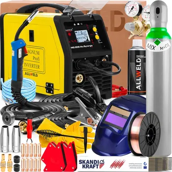 Svářečka INVERTOROVÁ SVÁŘEČKA MAGNUM MIG 208 ALU 230V 200A SYNERGICKÁ MMA FLUX TIG LIFT