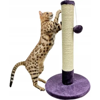 Škrabadlo pro kočky Sloupek 50 cm ze sisalu Stabilní s míčem XXL