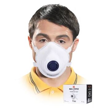 Plynová maska Reis MAS C FFP3V Protiprachová polomaska ​​s ventilem 10 ks