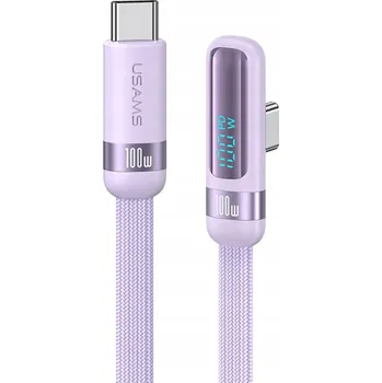 Datový kabel Kabel Usams USB typ C - USB typ C 1,2 m fialový