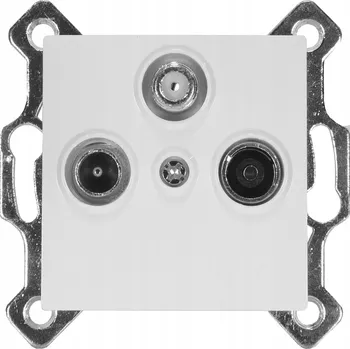Elektrická zásuvka Anténní zásuvka nástěnná TG ELECTRO bílá