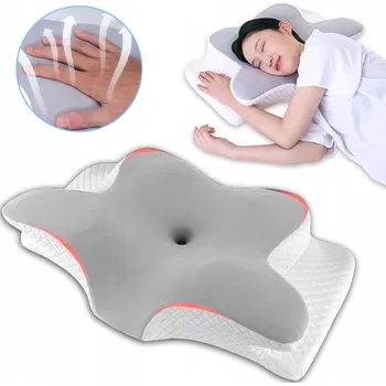 Polštář ORTOPEDICKÝ POLŠTÁŘ PRO SPANÍ NA BŘICHU, ZÁDECH I BOKU, PROFILOVANÝ, PAMĚŤOVÁ PĚNA