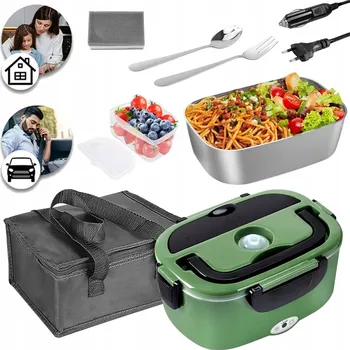 Svačinový box ELEKTRICKÝ LUNCH BOX TERMOS JÍDELNÍ BOX do auta, do kanceláře, do školy