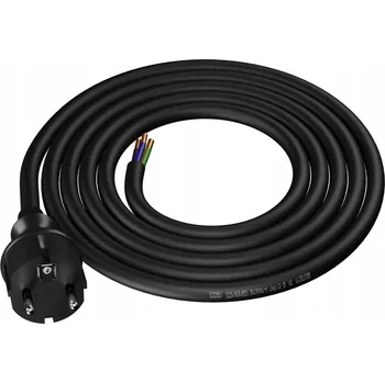 elektrický kabel Připojovací kabel 2m s rovnou zástrčkou 250V 16A 3x2,5 mm2 IP44 H05VV-F