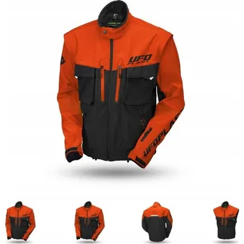 Moto bunda UFO BUNDA TAIGA ENDURO (ODEPÍNACÍ RUKÁVY) BARVA ORANŽOVÁ/ČERNÁ L