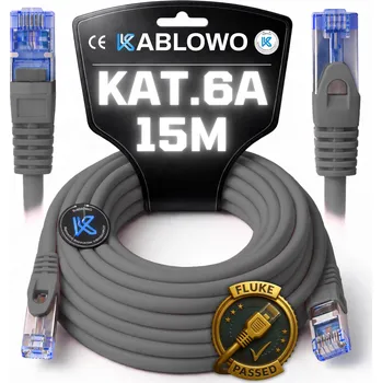 Síťový kabel LAN kabel síťový RJ45 CCA Ethernet CAT 6A S/FTP 15M LANBERG