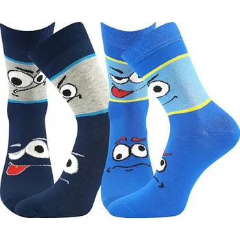 2PACK chlapecké ponožky Boma - Tlamik, mix A Barva: Modrá, Velikost: 20-24