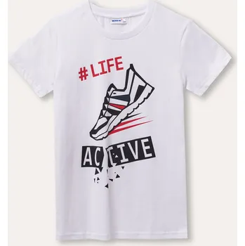 Chlapecké tričko Chlapecké tričko - Winkiki WTB 01792, bílá, bota Barva: Bílá, Velikost: 170