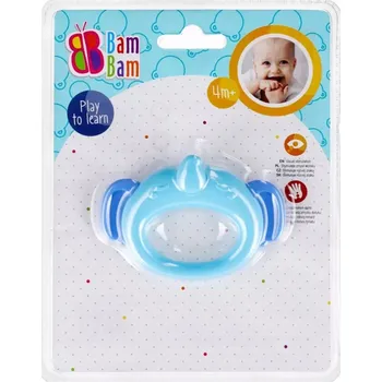 Kousátko na zuby BamBam guma, plast, modré