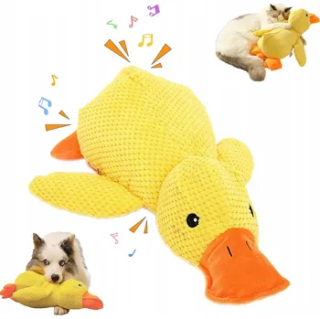 Hračka pro psa HRAČKA PRO PSY ŽLUTÁ KACHNA S PÍSKÁTKEM ODOLNÁ PROTI KOUSÁNÍ