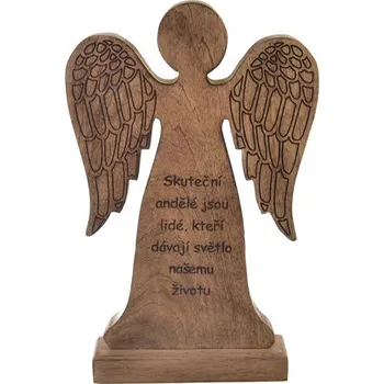 Vánoční dekorace Morex O0411 Anděl mango 21 x 6 x 32 cm Skuteční andělé