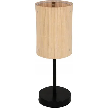Lampička Bambusová stolní lampa, boho styl, 1 světlo, E27, bambus, výška 46 cm
