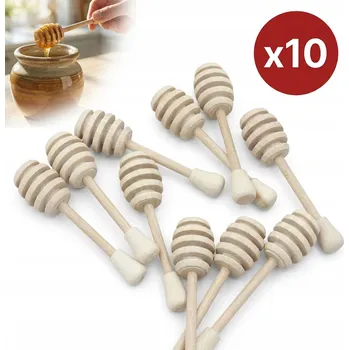 Příbor Dřevěná lžička na med 10 cm SADA 10 kusů