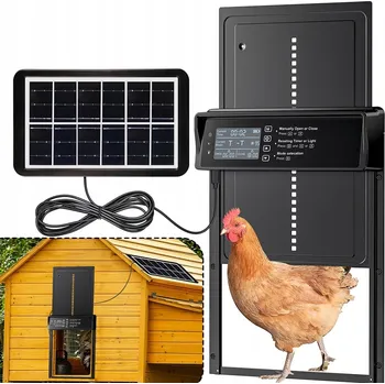 AUTOMATICKÁ DVÍŘKA DO KURNÍKU S ČASOVAČEM, SVĚTELNÝM SENZOREM A VODĚODOLNÉ