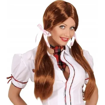 Karnevalová paruka Widmann paruka dlouhé vlasy hnědá