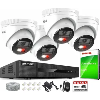 Bezpečnostní kamera Sada IP monitoringu 4MP, 4 kamery Dual Light HiLook od Hikvision
