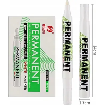 10 x BÍLÝ Marker OLEJOWY fixy na pneumatiky FIX PERMANENTNÍ KULATÝ