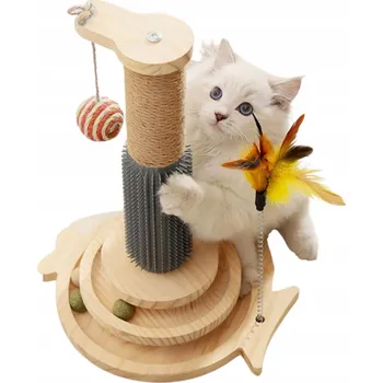 DRAPAK HRAČKA PRO KOČKY ŠANTA KOČIČÍ MÍČKY NA HRANÍ SLOUPEK NA ŠKRÁBÁNÍ