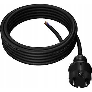 elektrický kabel Připojovací kabel 4,5 m s rovnou zástrčkou 250 V 16 A 3x1,5 mm² IP44 H07RN-F