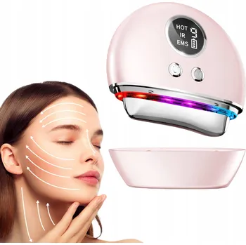Masážní přístroj Masážní Přístroj na obličej s EMS liftingem 4v1 na krk, elektrický sonický