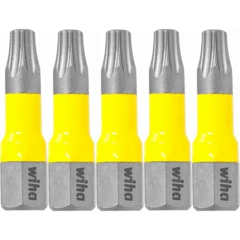 Bit UN SADA BITŮ 25 MM 1/4'' T25 V KAZETE, 5 KS.