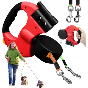 Vodítko pro psa Vodítko pro dva psy Bedee, páska 3 m