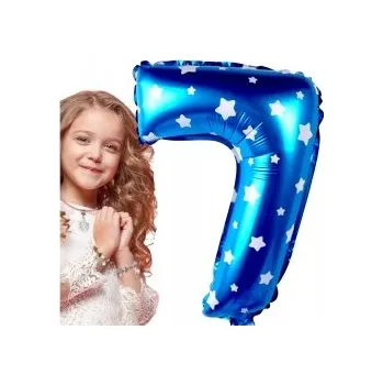 Balónek FÓLIOVÝ BALÓNEK ČÍSLICE 7 MODRÝ NAROZENINY 100 cm