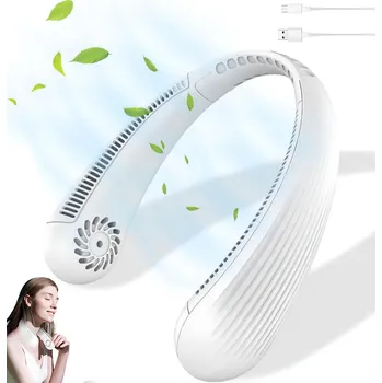 Domácí ventilátor VENTILÁTOR NA KRK USB NABÍJENÍ 3 RYCHLOSTI