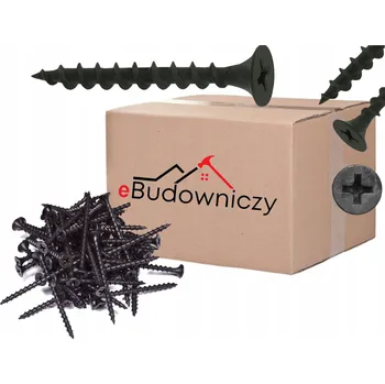 Vrták Černé vruty do sádrokartonu, dřeva a sádry, fosfátované 3,5x55 mm, 1 kg.