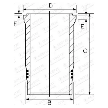 Posilovač řízení Goetze 14-450630-00 Vložka válce