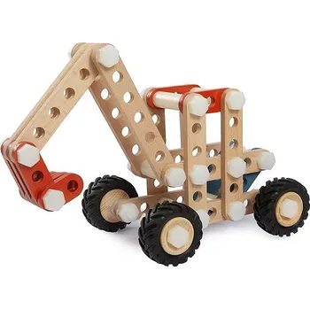 ostatní stavebnice Mašek Dřevěná šroubovací stavebnice Bagr