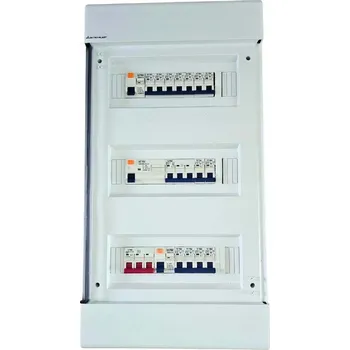 Rozvaděč Domovní nástěnný rozvaděč s pojistkami, připravený k montáži, 36 modulů