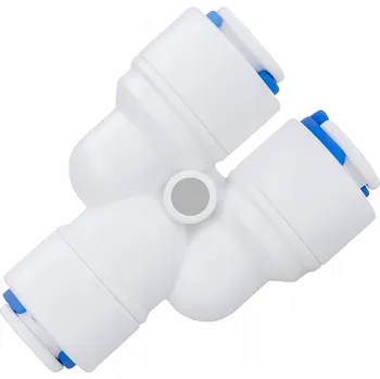 Spojka T-rozdělovač 3x 1/4" QC rychlospojka pro systémy osmózy RO a filtry vody