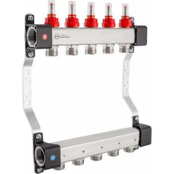 rozdělovač topení KAN-therm Rozdělovač InoxFlow s průtokoměry (řada UFN) - 12 okruhůKAN-THERM