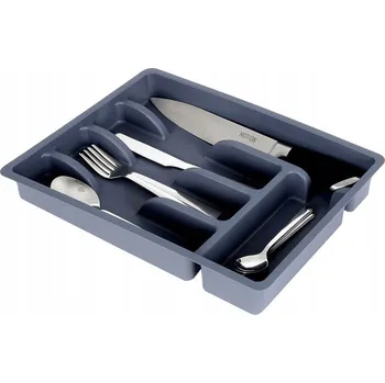 Příborník do zásuvky Vložka do zásuvky na příbory ŠEDÁ kuchyňský ORGANIZÉR NÁDOBA 3 ks 36X25CM