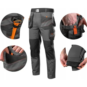 montérky NEO PRACOVNÍ KALHOTY DO PASU 100% bavlna XXL/56