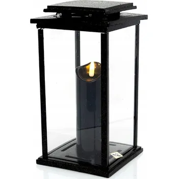 Svíčka Hřbitovní Svíčka pryskyřicová těžká ČERNÁ SE ZLATÝM ART K2 BROKÁT 26cm