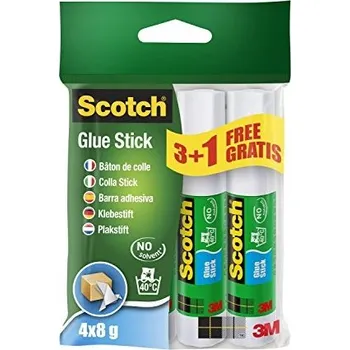 Kancelářské lepidlo Scotch 3M Lepidlo v tyčince 8g x 4ks
