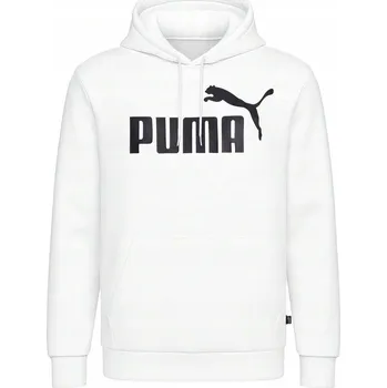 Pánská mikina 3311 PÁNSKÁ MIKINA PUMA KLOKANKA S KAPUCÍ BAVLNĚNÁ ZATEPLENÁ BÍLÁ XL