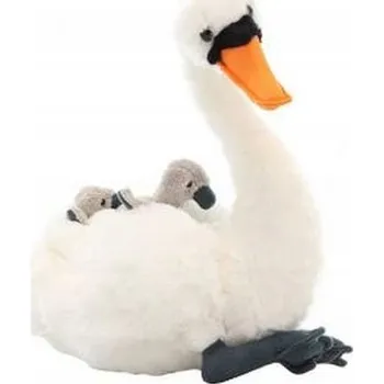 plyšák Plyšová labuť s mláďaty 24 cm