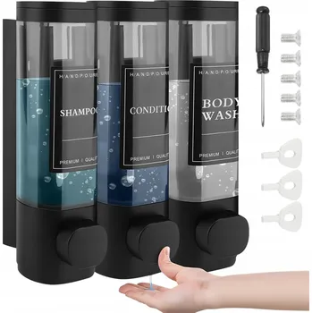 Dávkovač mýdla Ruční nástěnný dávkovač mýdla Bedee 300 ml černý