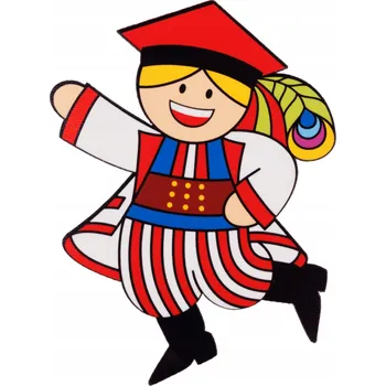 Obraz MAGNET DŘEVĚNÝ FOLK - LIDOVÉ KROJE - KRAKOVÁK FOLKSTAR