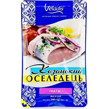 konzervovaná ryba Filety sleďa v oleji Matjes 240g Veladis