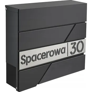 Poštovní schránka Poštovní schránka s číslem domu a adresou nerezová ocel CNC noviny