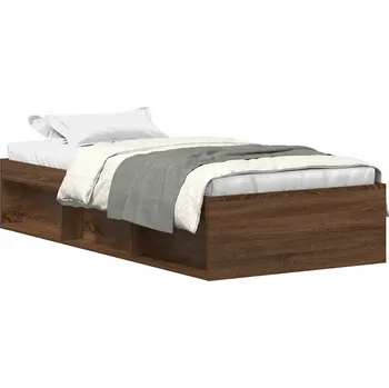 Postel Rám postele hnědý dub 193 x 78 x 35 cm se 6 přihrádkami