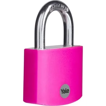 Yale – YE3B/50/126/1/P Standardní bezpečnostní 50mm hliníkový visací zámek – růžový – Tvrzený